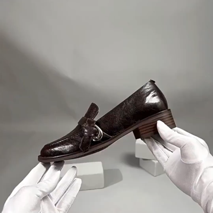 KENPOGEN バックルベルトローファー 3.5cmヒール 歩きやすい 走れる オフィス 通勤