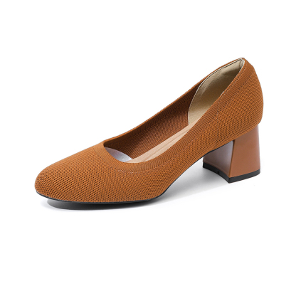 リボンモチーフ 美脚ニットパンプス