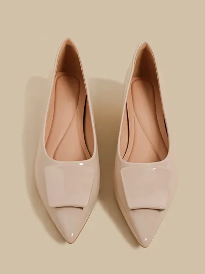 KENPOGEN エナメルパンプス ポインテッドシューズ 4cmUP 痛くない 走れる 仕事用