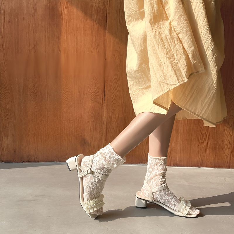 くしゅくしゅレースソックス