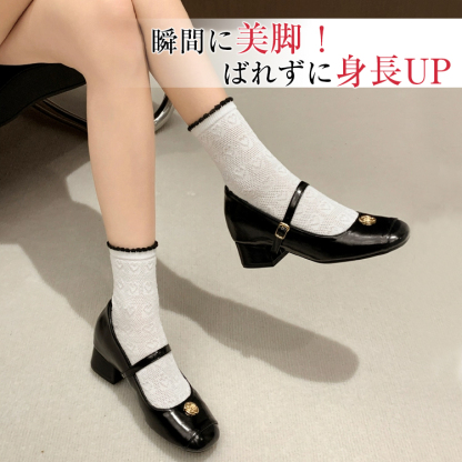 JL-复古方头粗跟单鞋