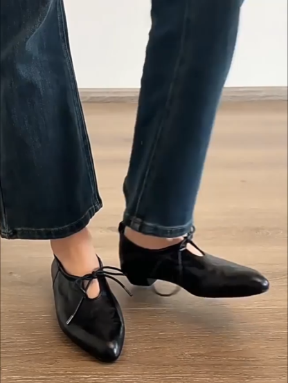 レトロモダン 美脚レースアップ