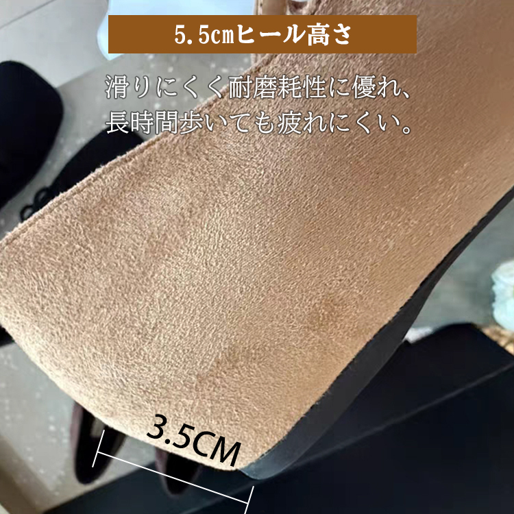 幅広4E パンプス スクエアトゥ ダブルリボン 甲高 大きいサイズ