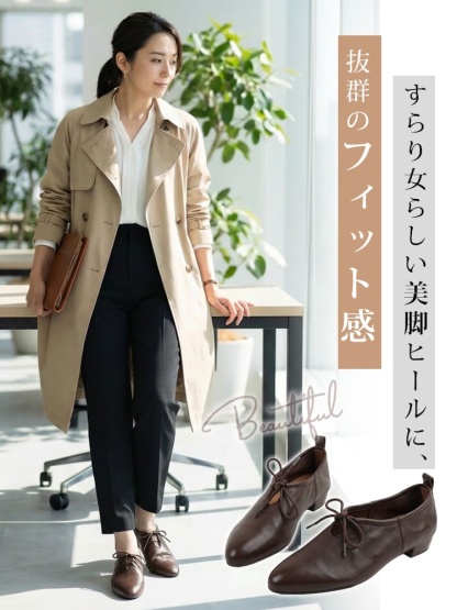 レトロモダン 美脚レースアップ