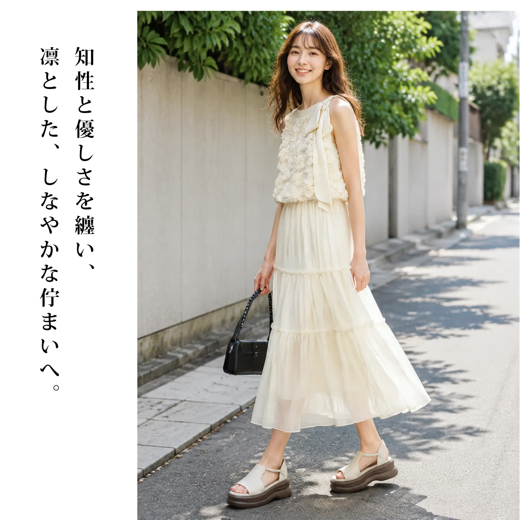 厚底Tストラップサンダル