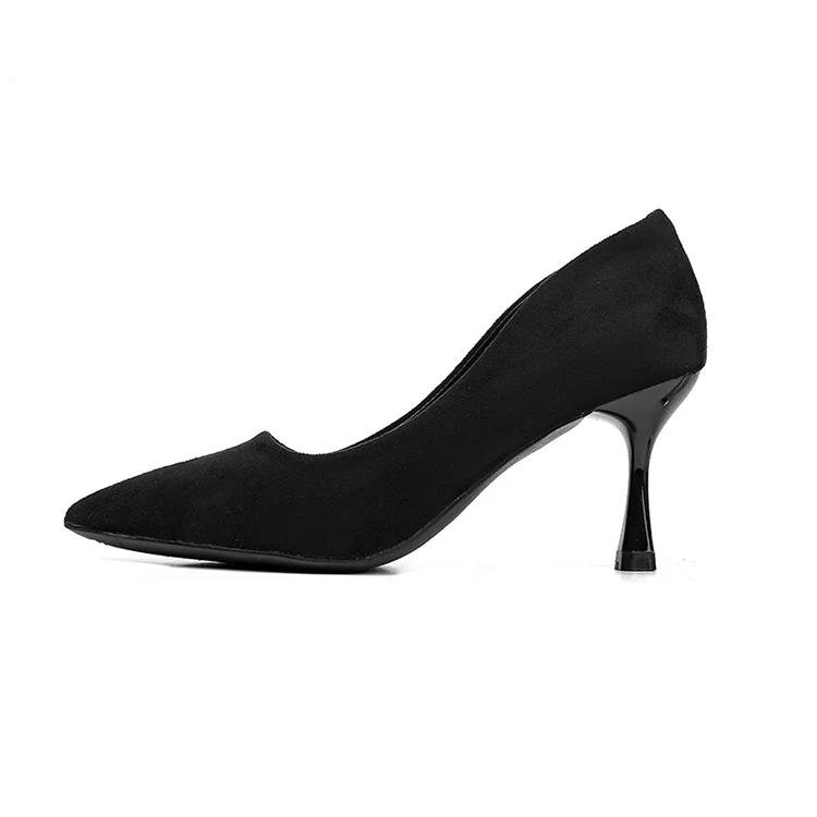 美脚フレアヒールパンプス