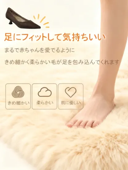 KENPOGEN ポインテッドトゥパンプス 羊革 4.5cmUP スエード調 内ボア 痛くない 歩きやすい 通勤