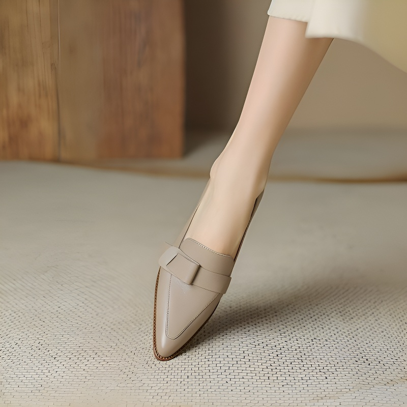 リボンモチーフ5cm美脚ローファー