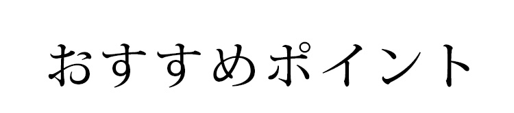 おすすめポイント