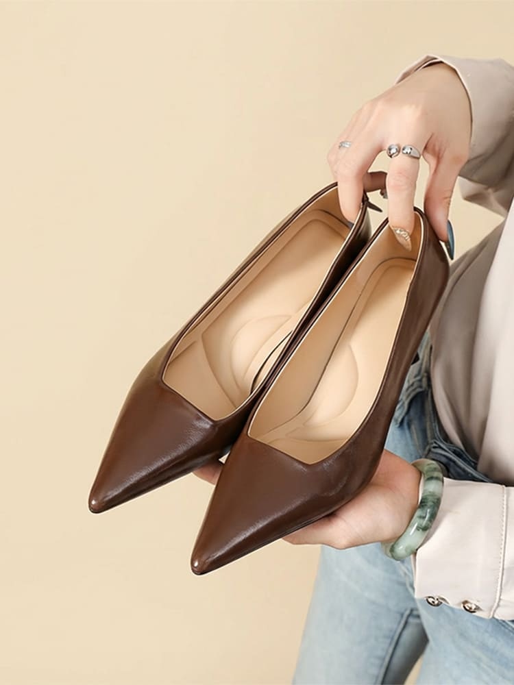 KENPOGEN ポインテッドトゥパンプス ピンヒール 6cmUP 柔らかい フォーマル 卒業式