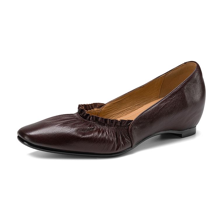 ギャザーフィット スクエアトゥパンプス