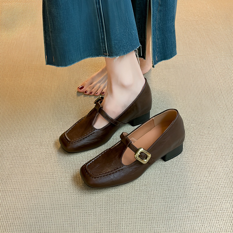 Tストラップ 美脚インヒールメリージェーン