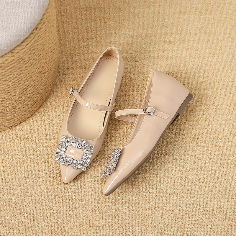 ビジュー付き美脚パンプス				