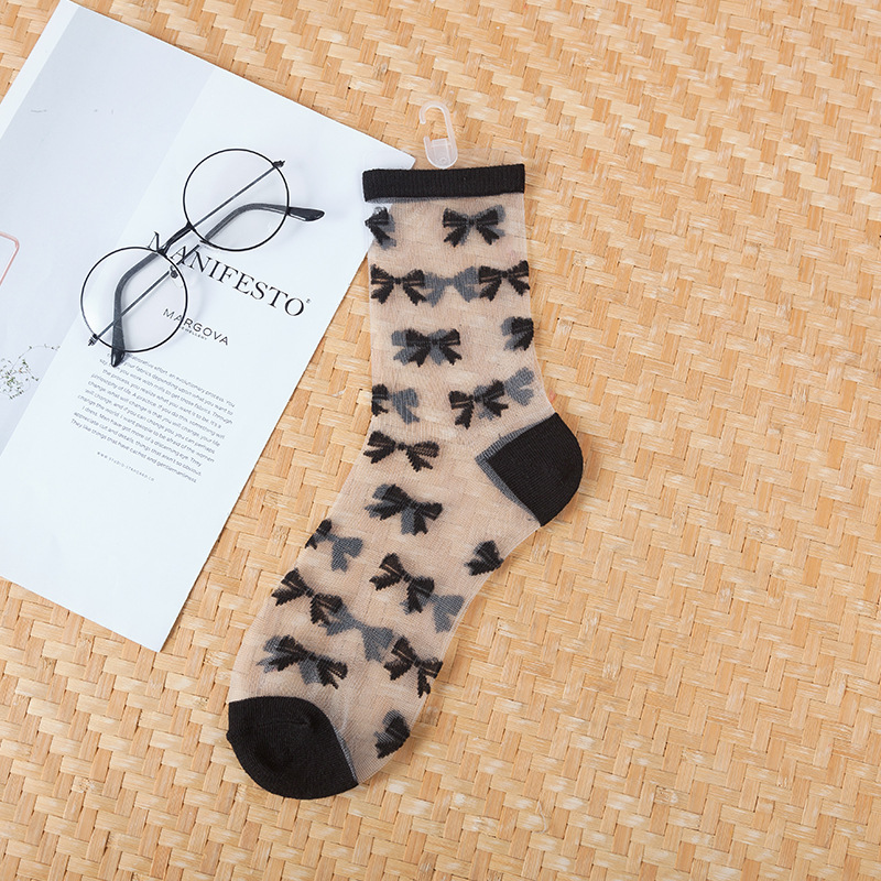 シースルー クルーソックス