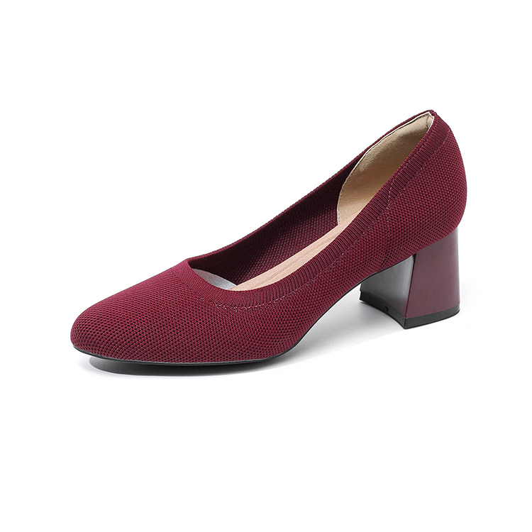 リボンモチーフ 美脚ニットパンプス