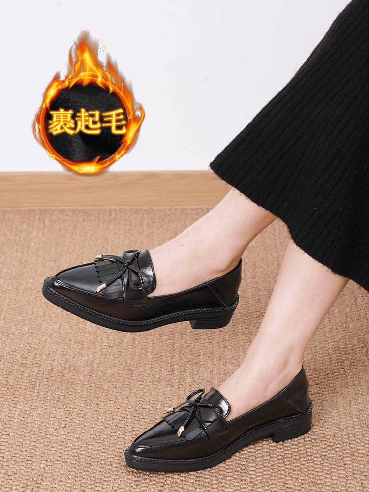 フリンジリボン 3.5cm美脚ローファー