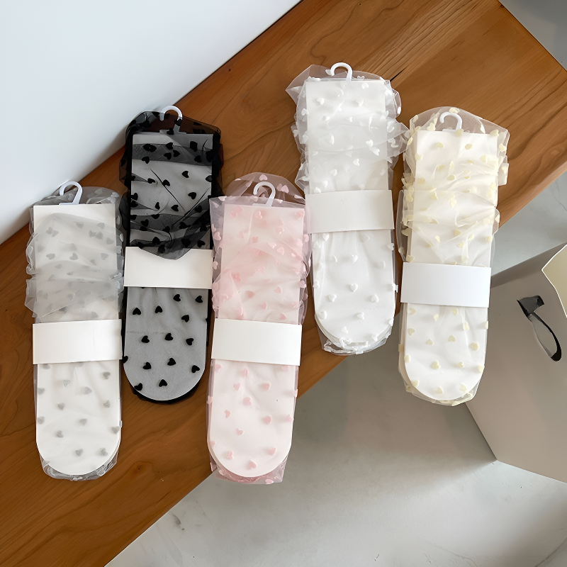 シースルー クルーソックス