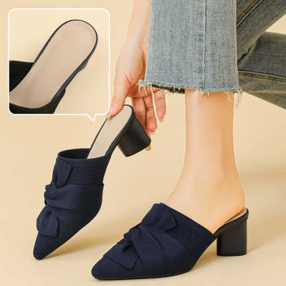 リボンモチーフ 5cm美脚ミュール