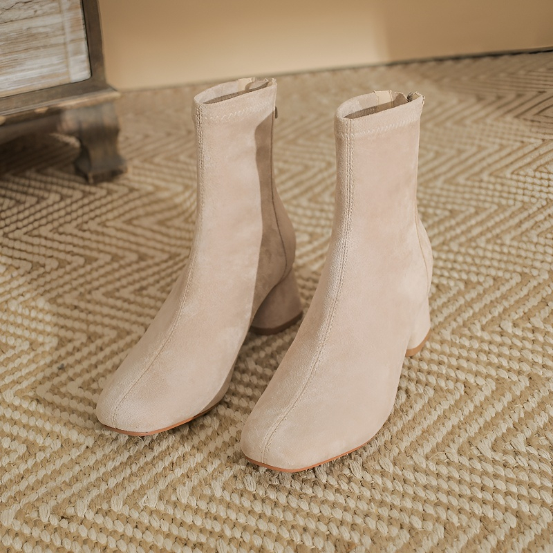 スエードタッチショートブーツ