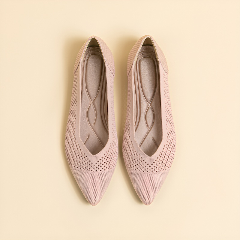 メッシュ ニットパンプス