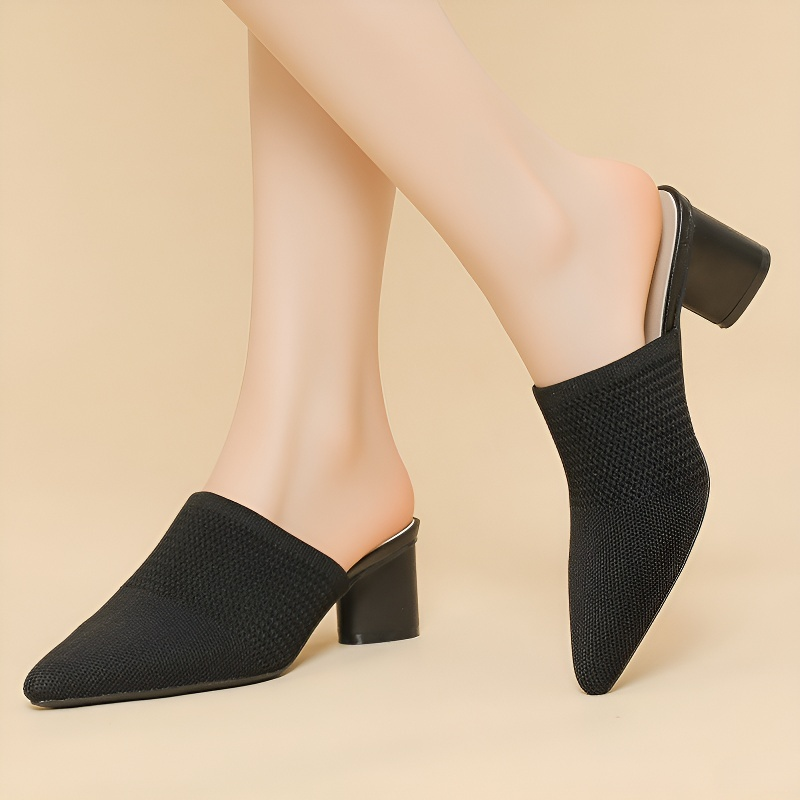 ニットミュールサンダル