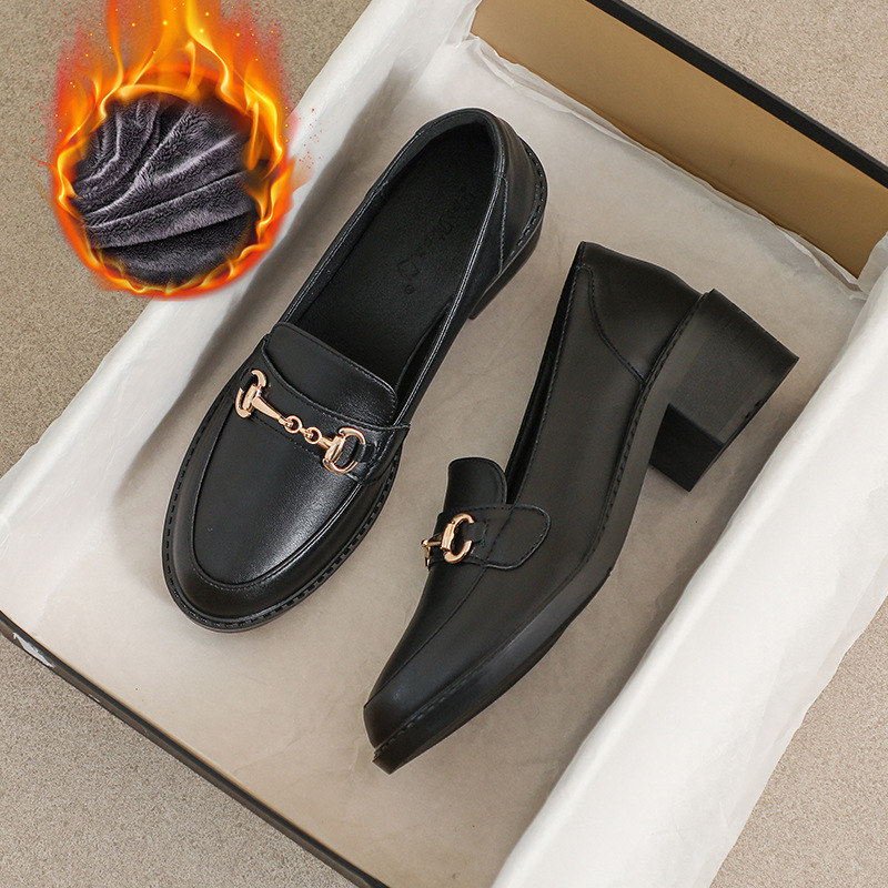 KENPOGEN ビットローファー チャンキーヒール 3cm・4.5cmUP エナメル