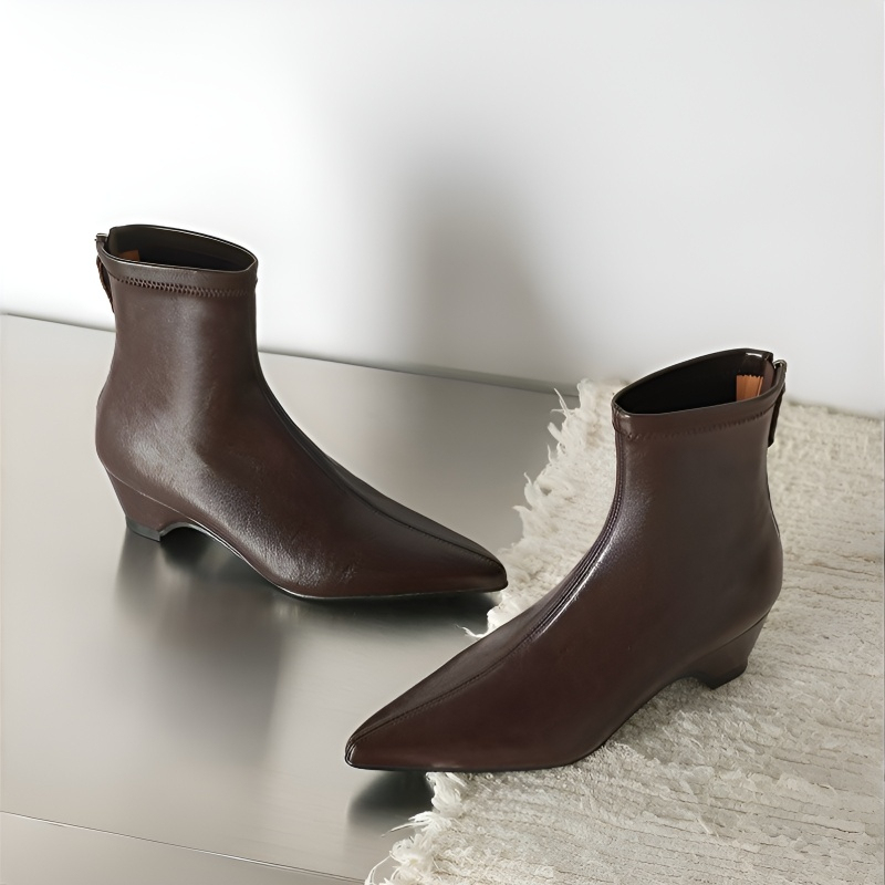 5cm美脚 ポインテッドトゥ ストレッチブーツ