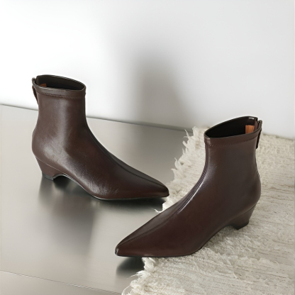 5cm美脚 ポインテッドトゥ ストレッチブーツ