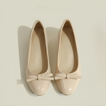 リボンモチーフ 5cm美脚バレエシューズ