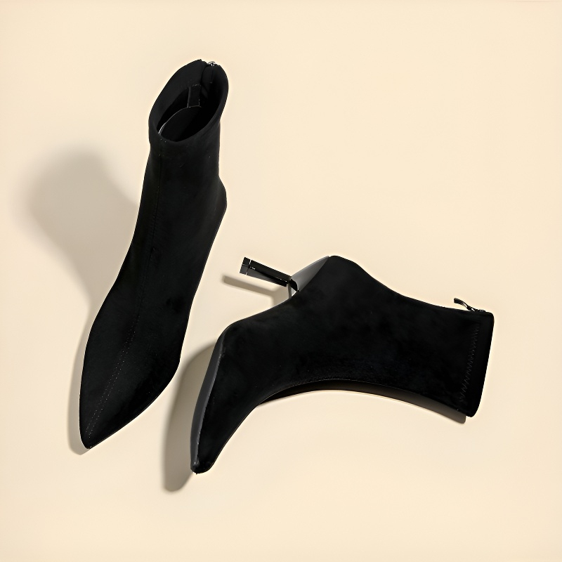 ピンヒール Vカットストレッチブーツ