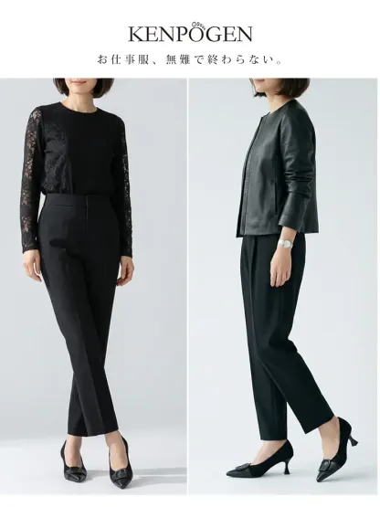 【1日履いても楽】KENPOGEN バックルパンプス 羊革 Vカット ポインテッドトゥ 4cmUP すっきり美脚 痛くない 通勤 オフィス