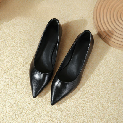 ポインテッドトゥ ウェッジソールパンプス