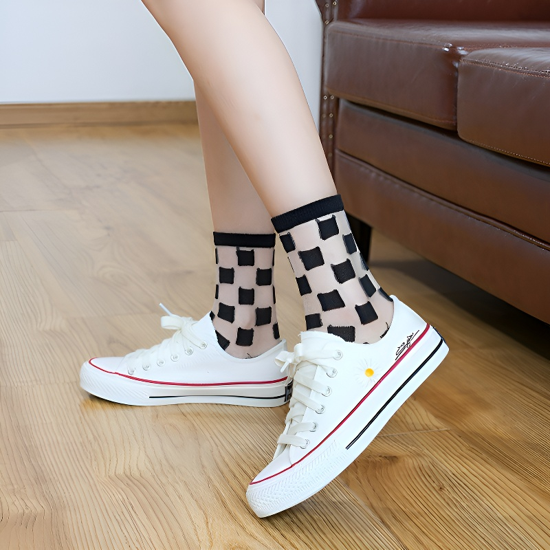 シースルー クルーソックス