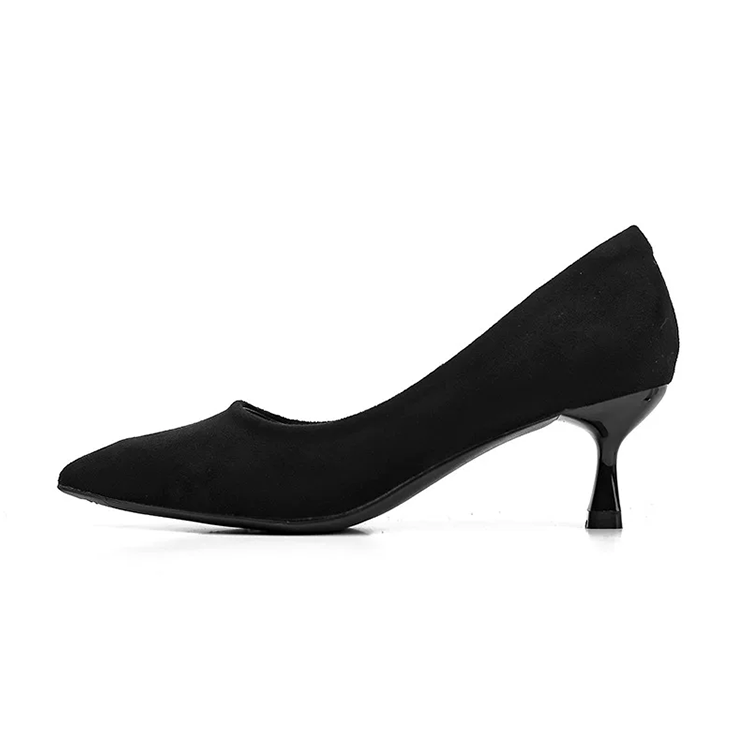 美脚フレアヒールパンプス