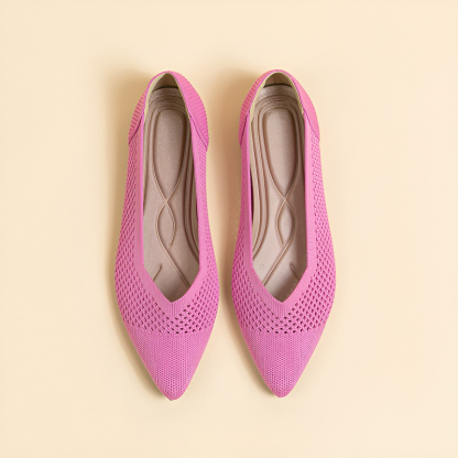 メッシュ ニットパンプス