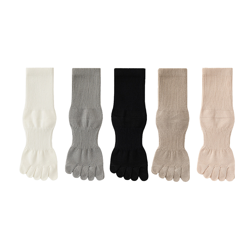 綿麻5本指ソックス 