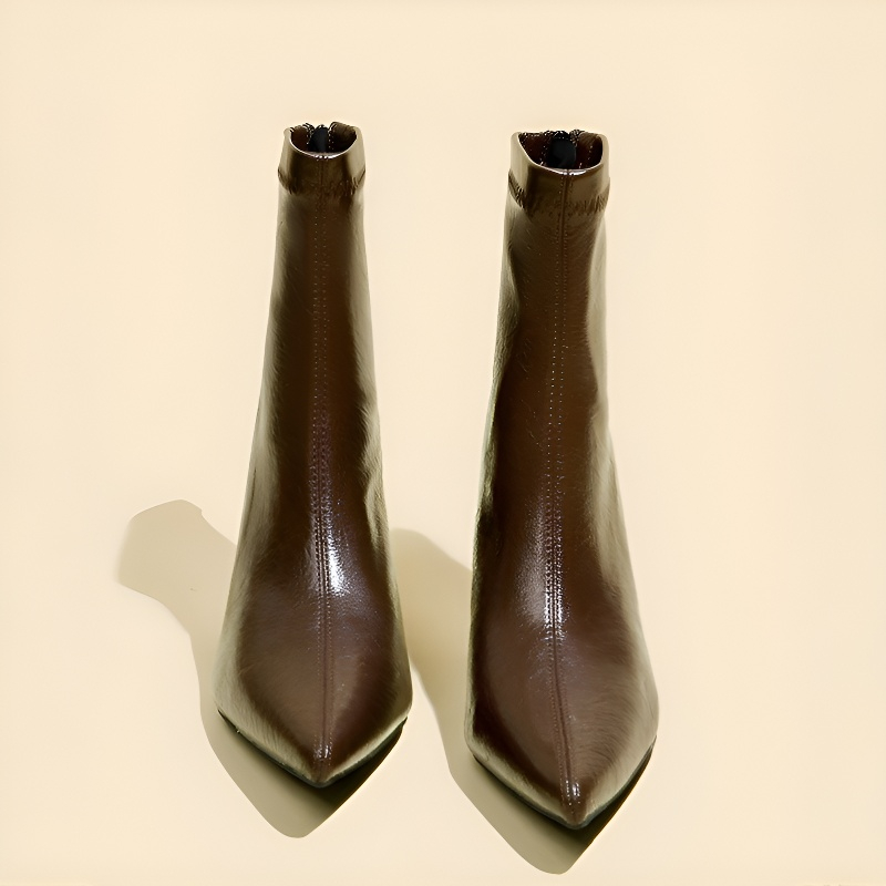 ピンヒール Vカットストレッチブーツ