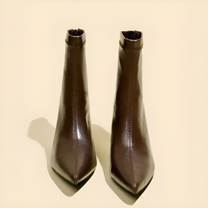 ピンヒール Vカットストレッチブーツ