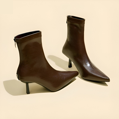 ピンヒール Vカットストレッチブーツ