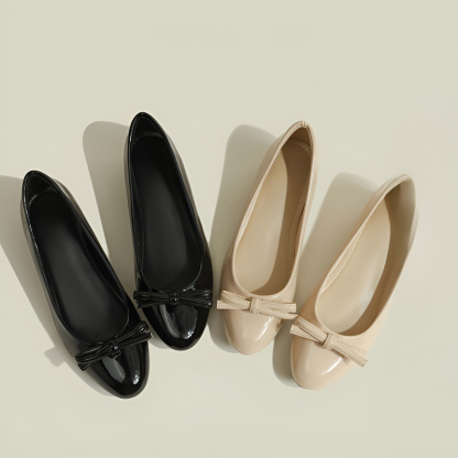 リボンモチーフ 5cm美脚バレエシューズ