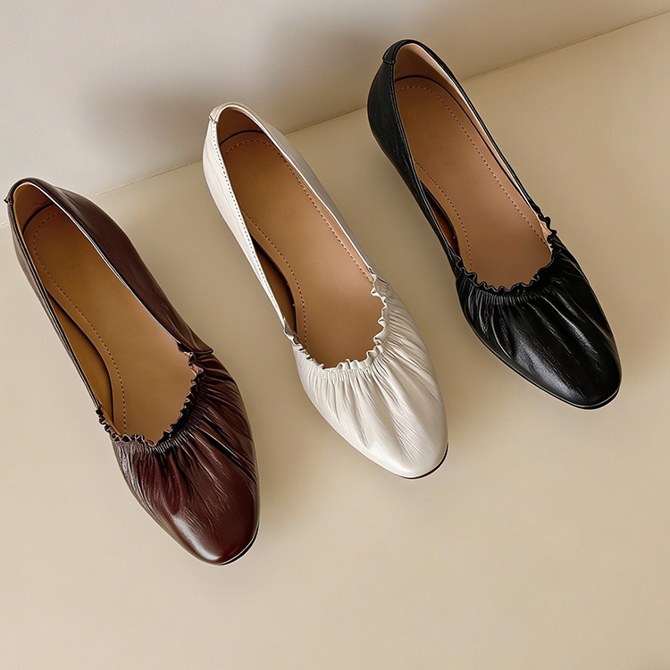 ソフトギャザー ウェッジソールパンプス