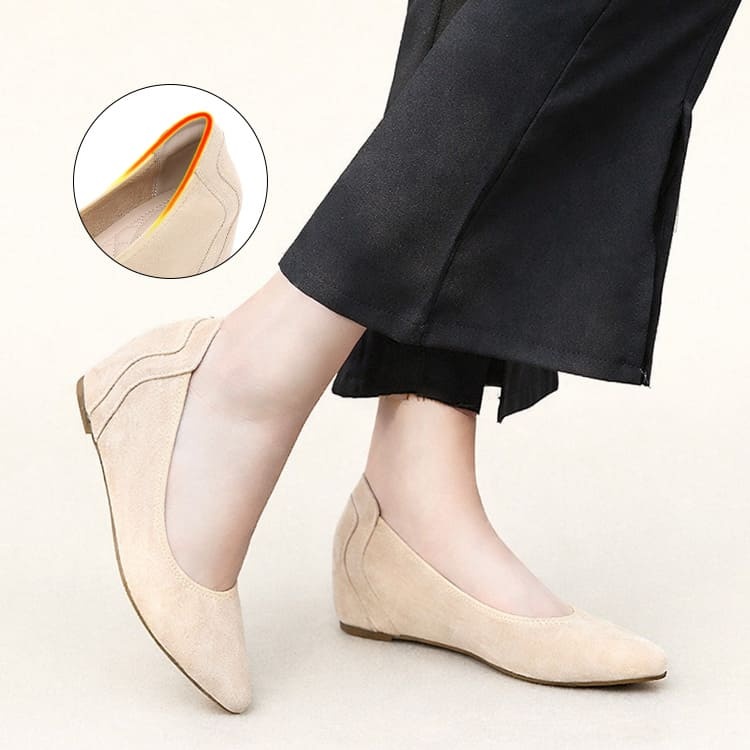 ポインテッドトゥ ウェッジソールパンプス