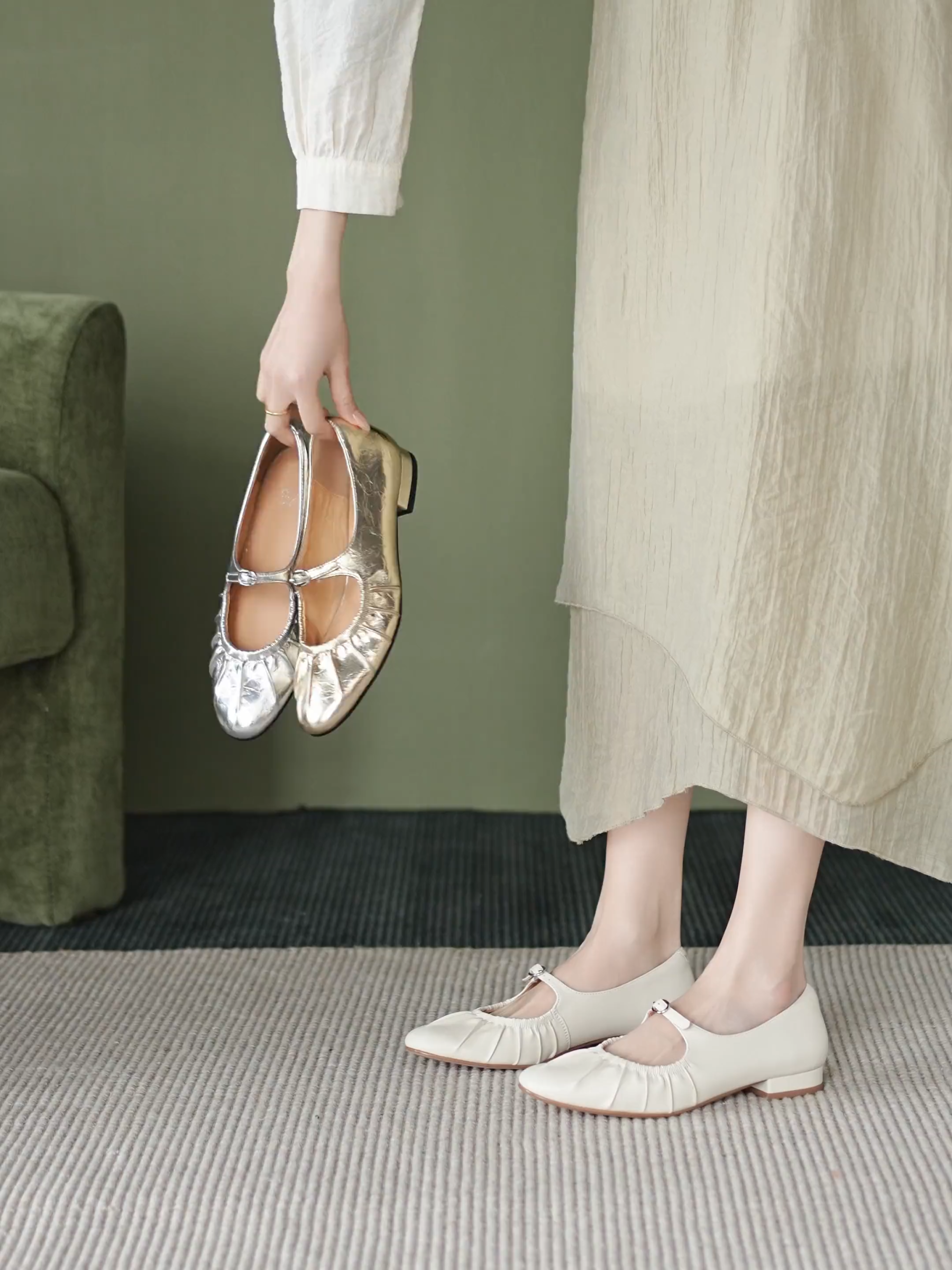 ギャザーデザイン・メリージェーン