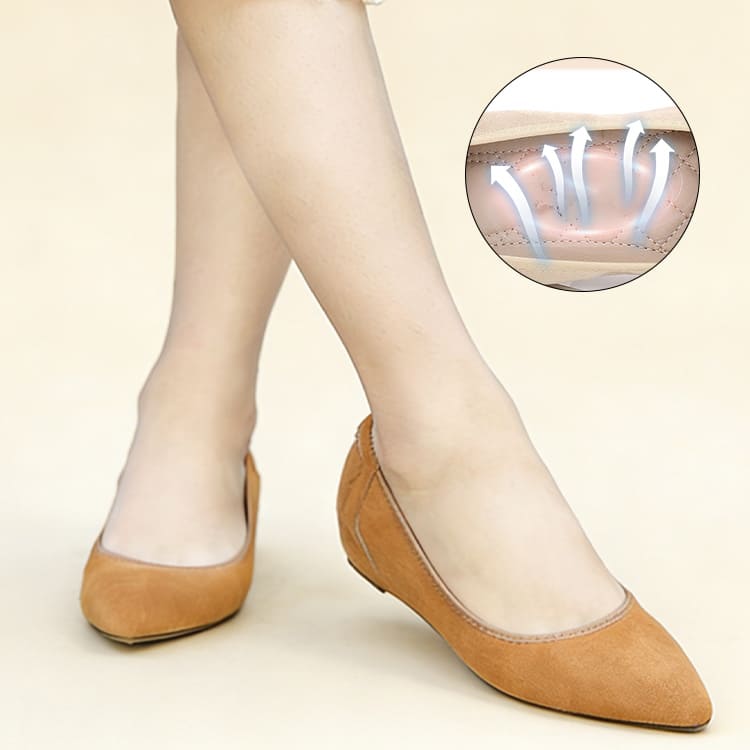 ポインテッドトゥ ウェッジソールパンプス