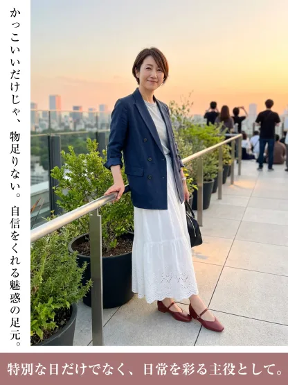 KENPOGEN メリージェーン靴 2.5cmヒール Vカット スクエアトゥ 柔らかい ローヒール 足に優しい お出かけ オフィス