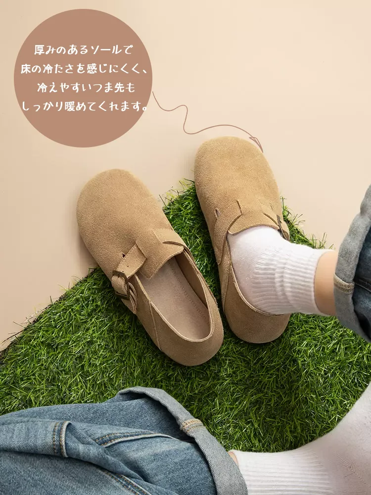 KENPOGEN スリッポン インヒール 6cmUP ウェッジソール 脱ぎ履きしやすい ラウンドトゥ 柔らかい  通勤