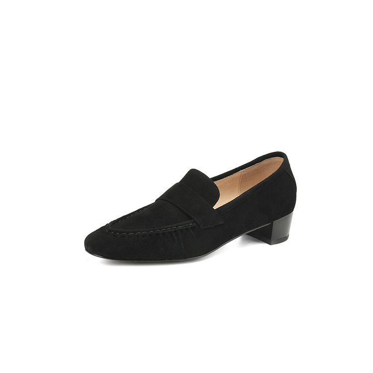 チャンキーヒール 美脚ローファー