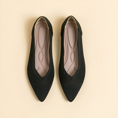 メッシュ ニットパンプス