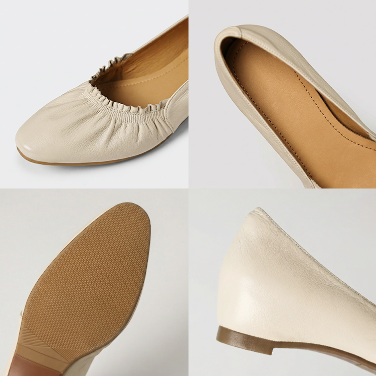 ギャザーフィット スクエアトゥパンプス