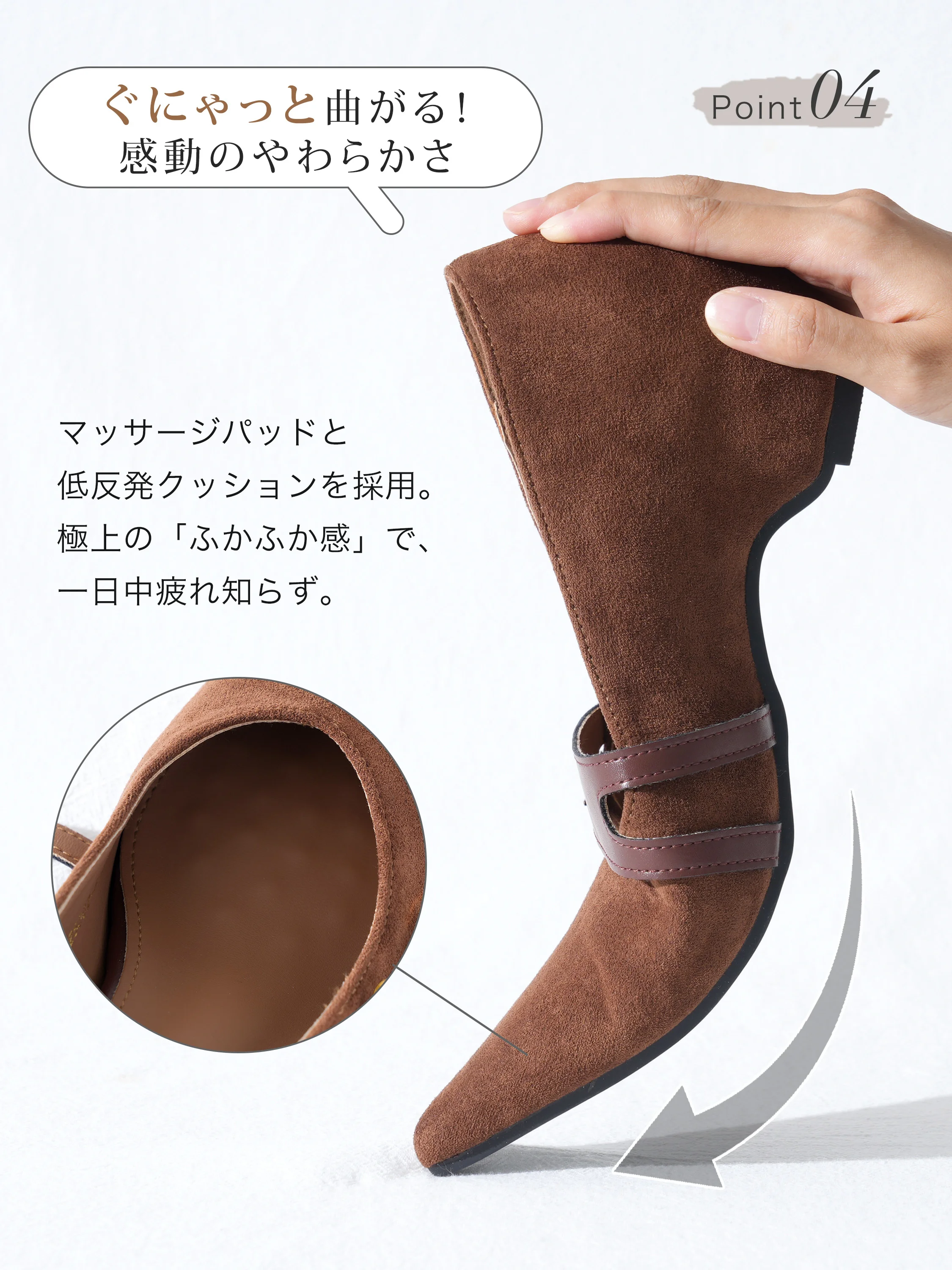 【大人レトロ】KENPOGEN ストラップパンプス レディース インヒール 4cmUP スエード ポインテッドトゥ 歩きやすい 通勤 オフィス デート